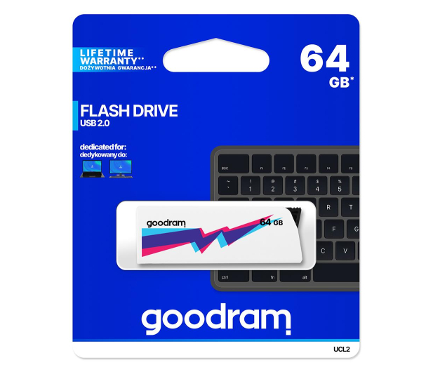 GOODRAM USB 2.0 64GB 20MB/s UCL2-0640W0R11 - 606681 - zdjęcie 5